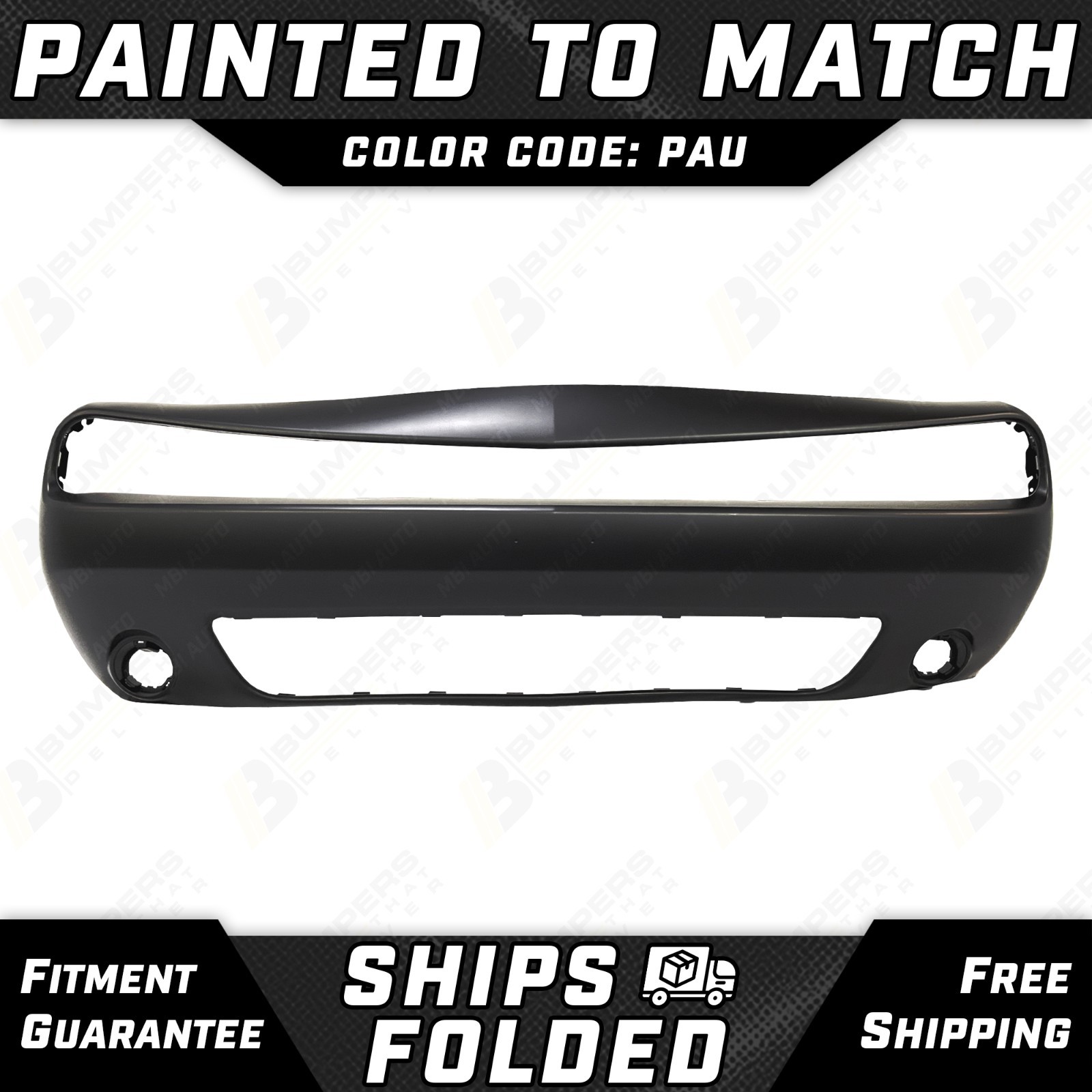 NEW Painted *PAU - Granite* Front Bumper Cover for 2015-2023 Dodge Challenger