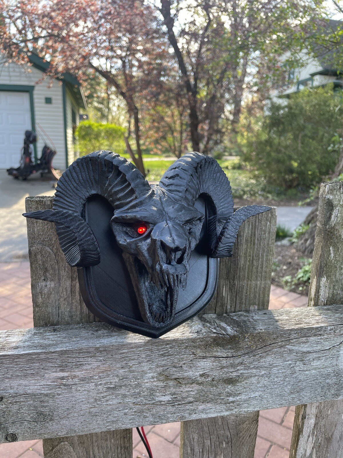 RAM Horned Skull With LEDs Truck Grill Emblem Fits Ram Trucks 09-12 Hellram