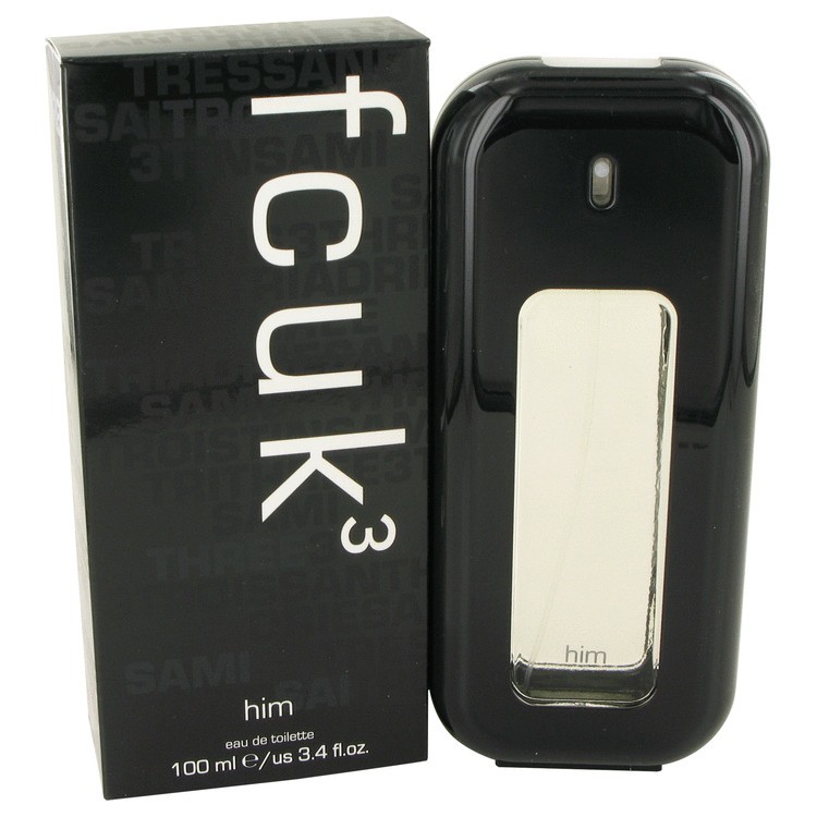 Fcuk 3 by French Connection Eau De Toilette Spray 3.4 oz For Men New In Box