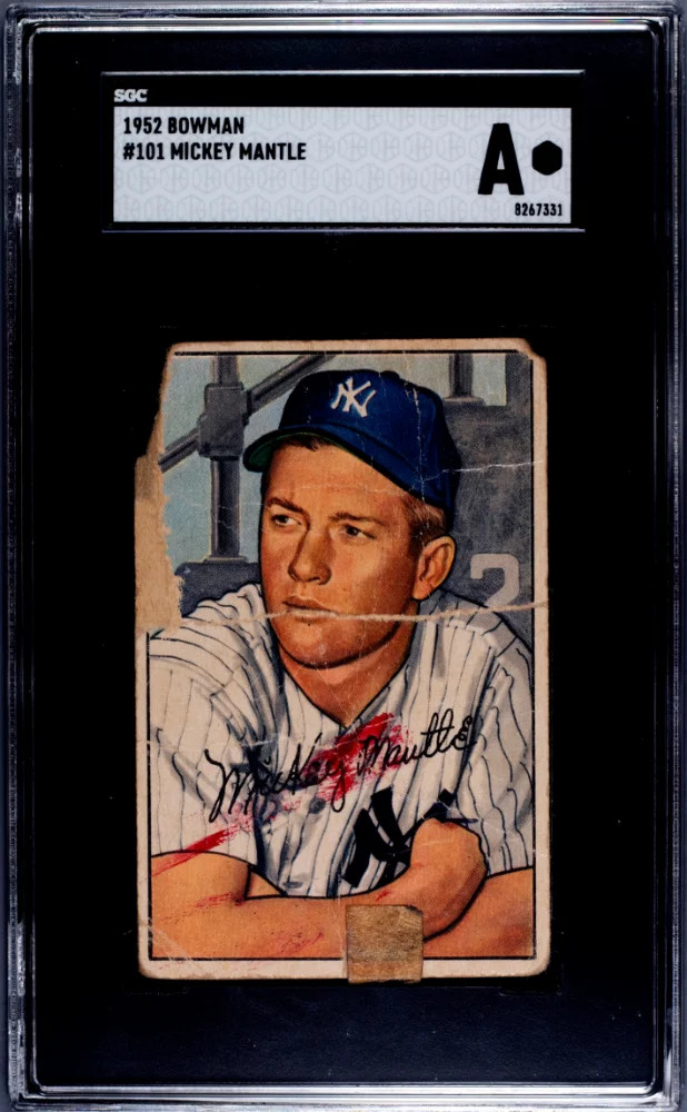 1952 Bowman Mickey Mantle #101 SGC A