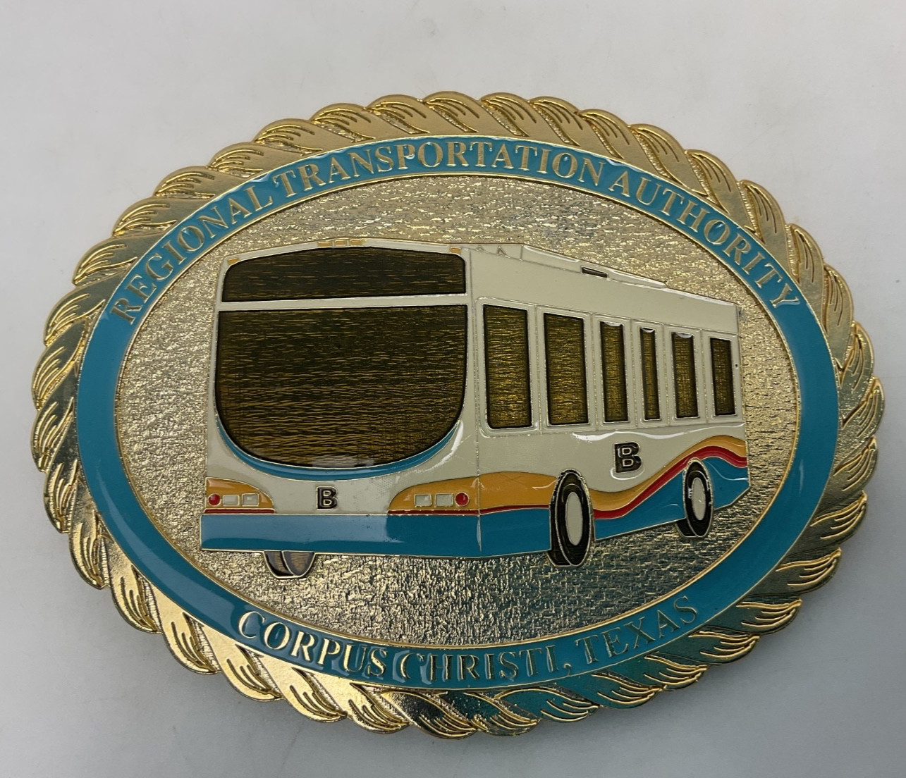 Corpus Christi Texas Regional Transportation Authority RTA Bus Metal Plaque P5