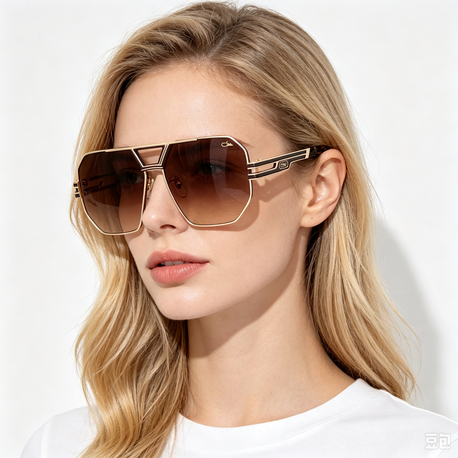 Cazal MOD9105 Sunglasses Gold Tortoise Brown Gradient 61-15-145 Cazal MOD9105 Sunglasses Gold Tortoise Brown Gradient 61-15-145