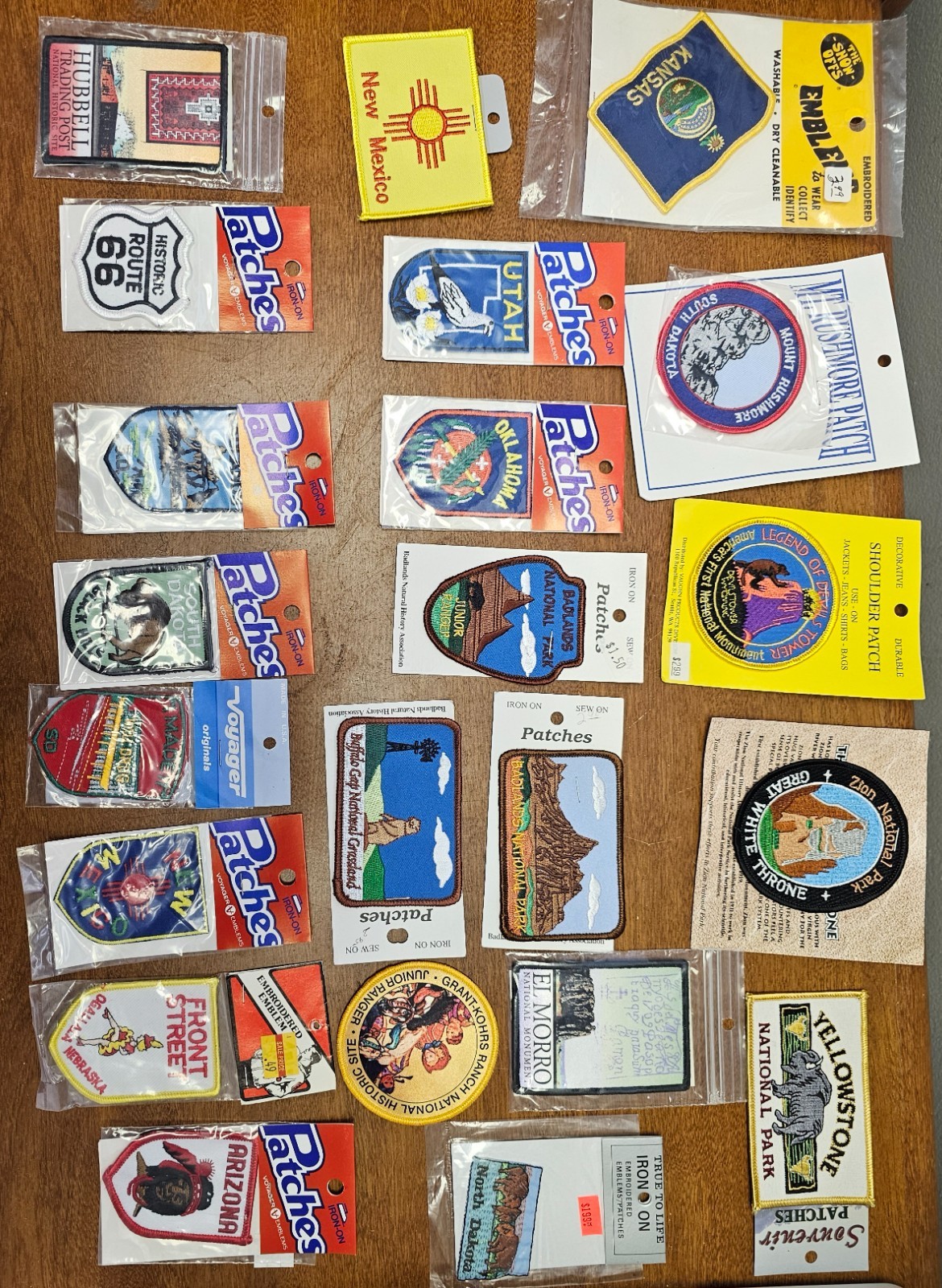 Vintage Patch Lot of 22 Patches Voyager State & monument & parks Travel Patches