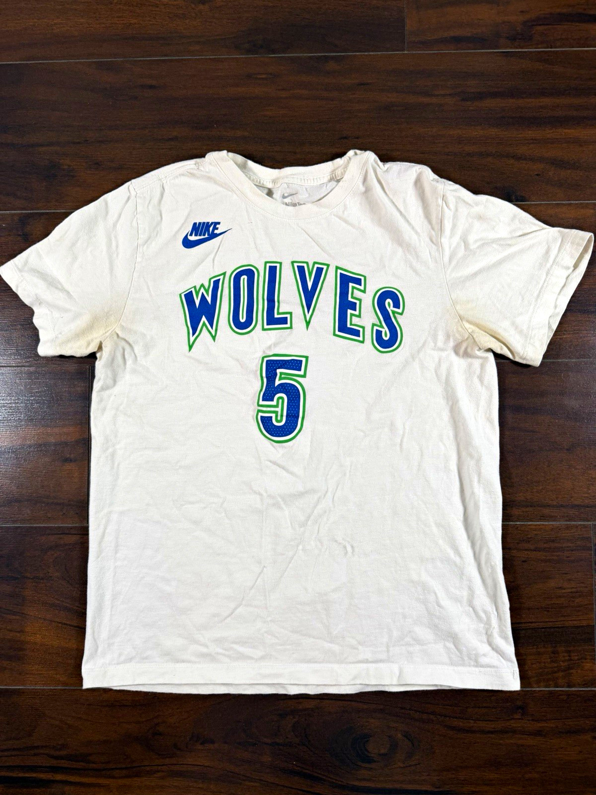 Nike Minnesota Timberwolves Edwards #5 White Shirt NBA Basketball Nike Minnesota Timberwolves Edwards #5 White Shirt NBA Basketball