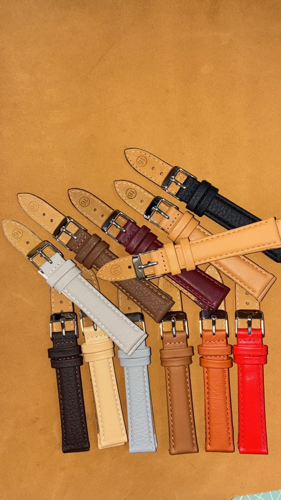 WHOLESALE Lot 100pcs Mixed Colour Leather Watch Strap Band Size 16mm #S-5 WHOLESALE Lot 100pcs Mixed Colour Leather Watch Strap Band Size 16mm #S-5