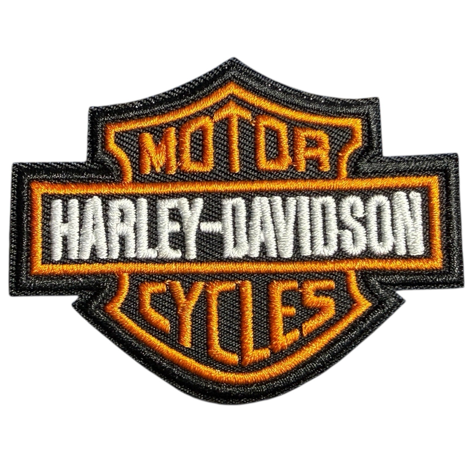 Embroidered Harley Davidson Iron-On Patch, Motorcycle, Biker Embroidered Harley Davidson Iron-On Patch, Motorcycle, Biker