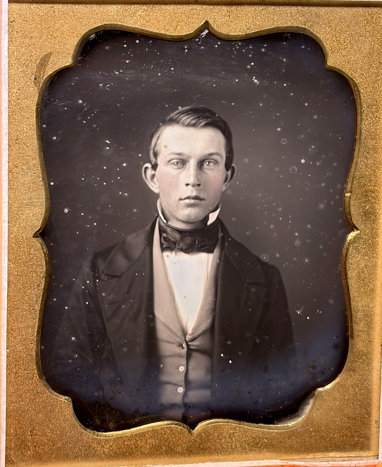 Daguerreotype of Teenager, Young Man, 6th Plate- Rinhart Half Union Case