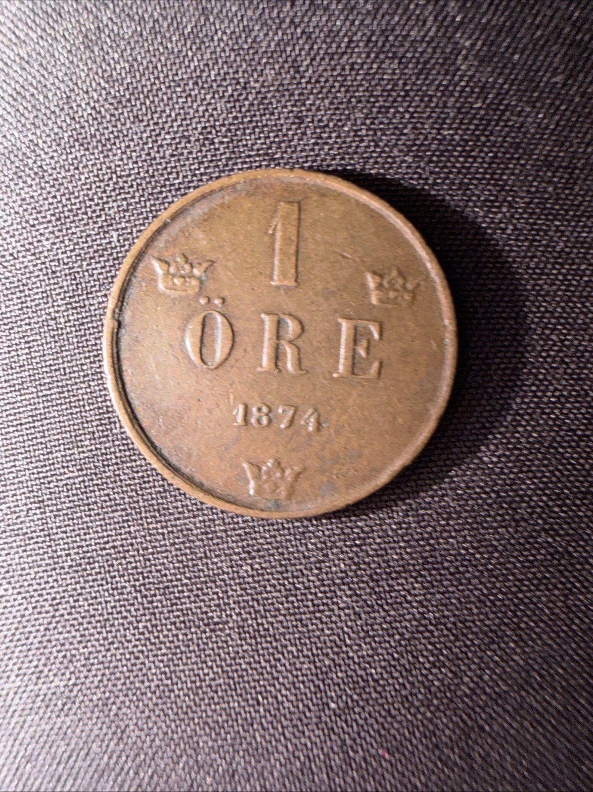 1874 SWEDEN 1 Öre Copper Coin OSCAR II XF Low Mintage… 1874 SWEDEN 1 Öre Copper Coin OSCAR II XF Low Mintage…