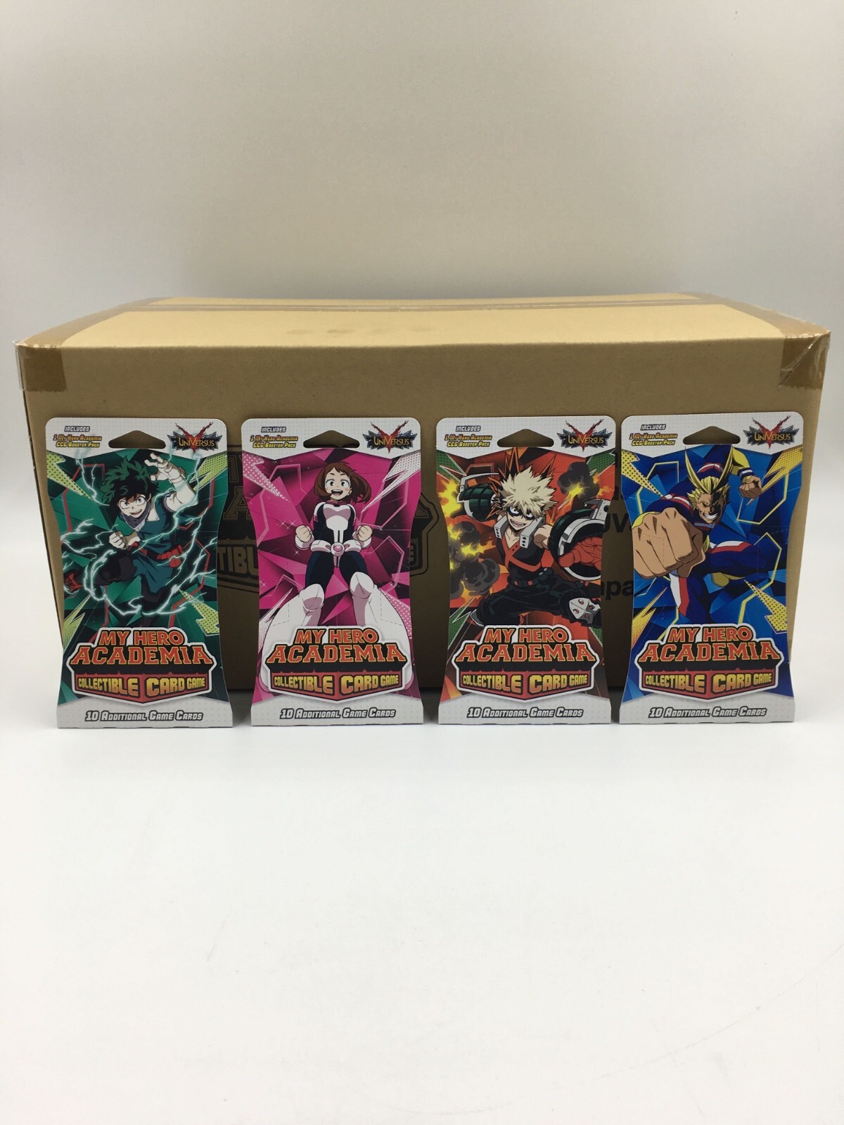 Universus TCG - My Hero Academia CCG Sleeved Booster Pack Lot - Case Of 144 Universus TCG - My Hero Academia CCG Sleeved Booster Pack Lot - Case Of 144