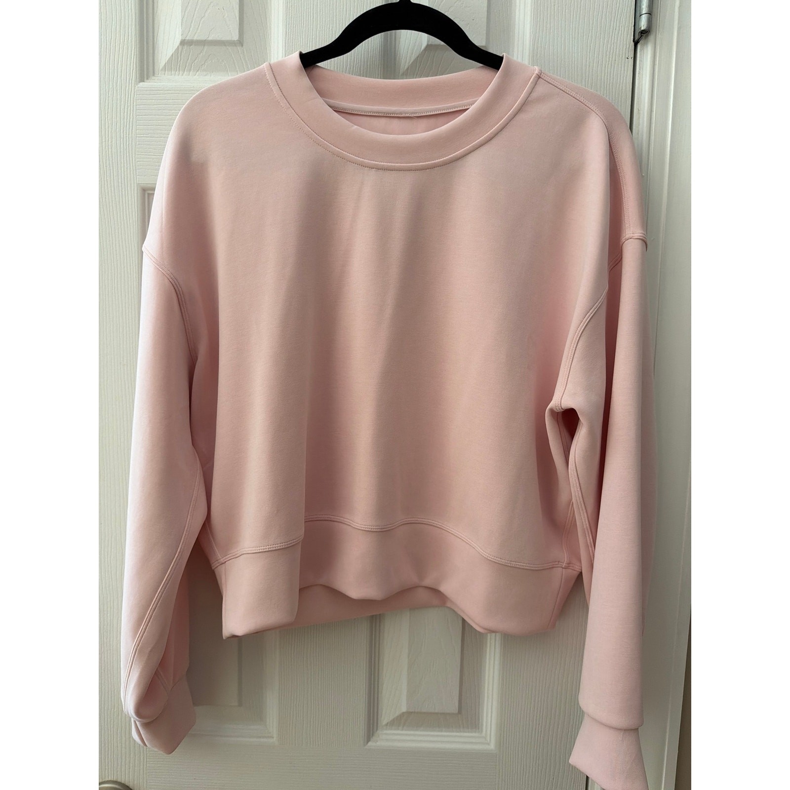 Lululemon Softstreme Perfectly Oversized Cropped Crew Sweatshirt Pink Size 6
