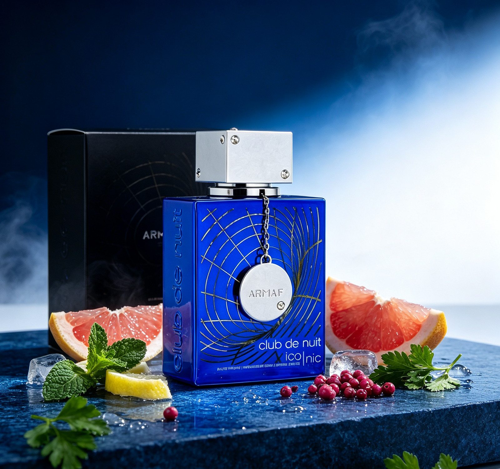 Armaf Club de Nuit Blue Iconic for Men Eau de Parfum Spray, 3.6 Ounce