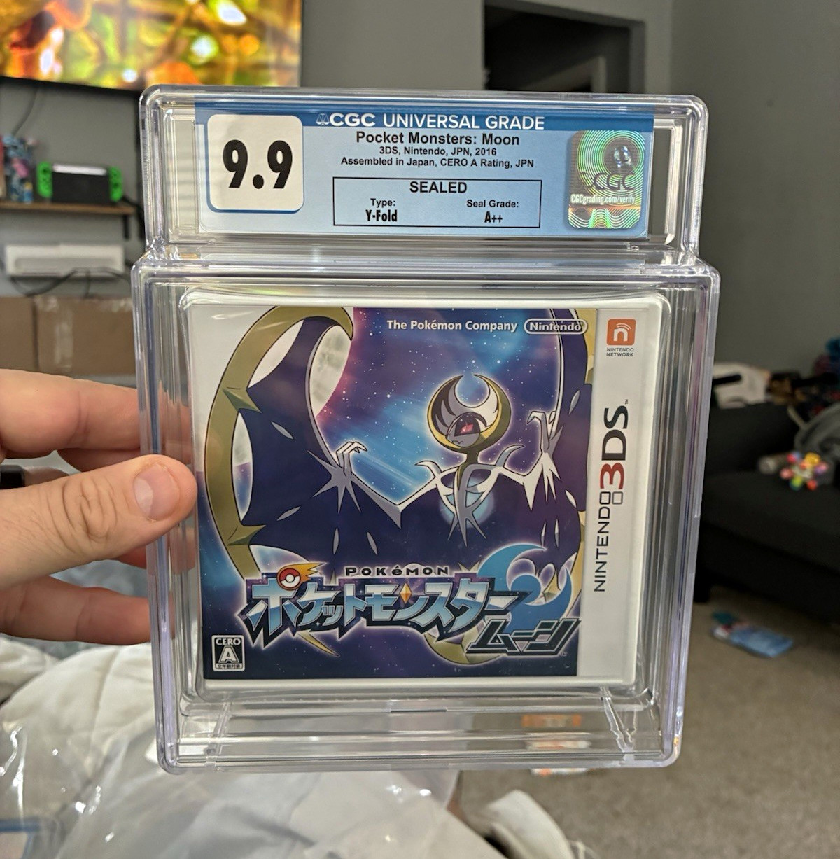 CGC Graded 9.9 Pocket Monsters: Moon Nintendo 3DS Pokémon Sealed 2016 CGC Graded 9.9 Pocket Monsters: Moon Nintendo 3DS Pokémon Sealed 2016