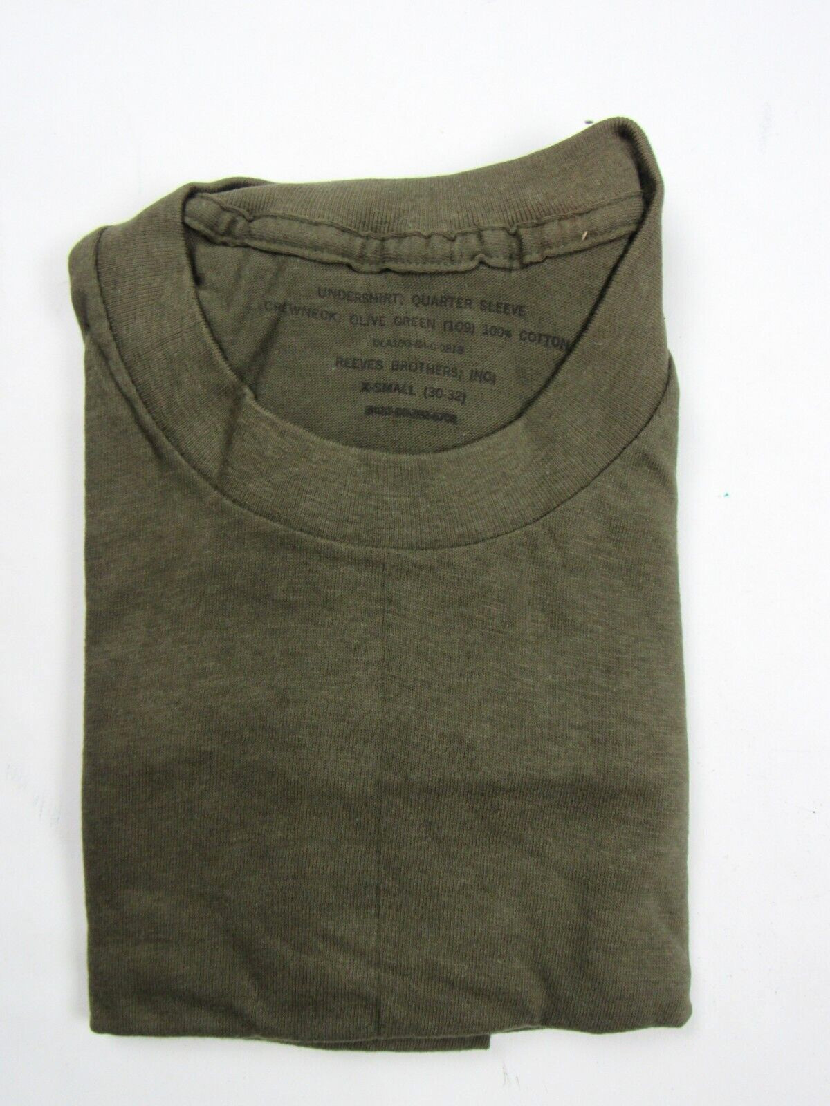 Vtg NOS 1980's US Army OG-109 Undershirt Sz XS Cotton T-Shirt Post Vietnam War Vtg NOS 1980's US Army OG-109 Undershirt Sz XS Cotton T-Shirt Post Vietnam War