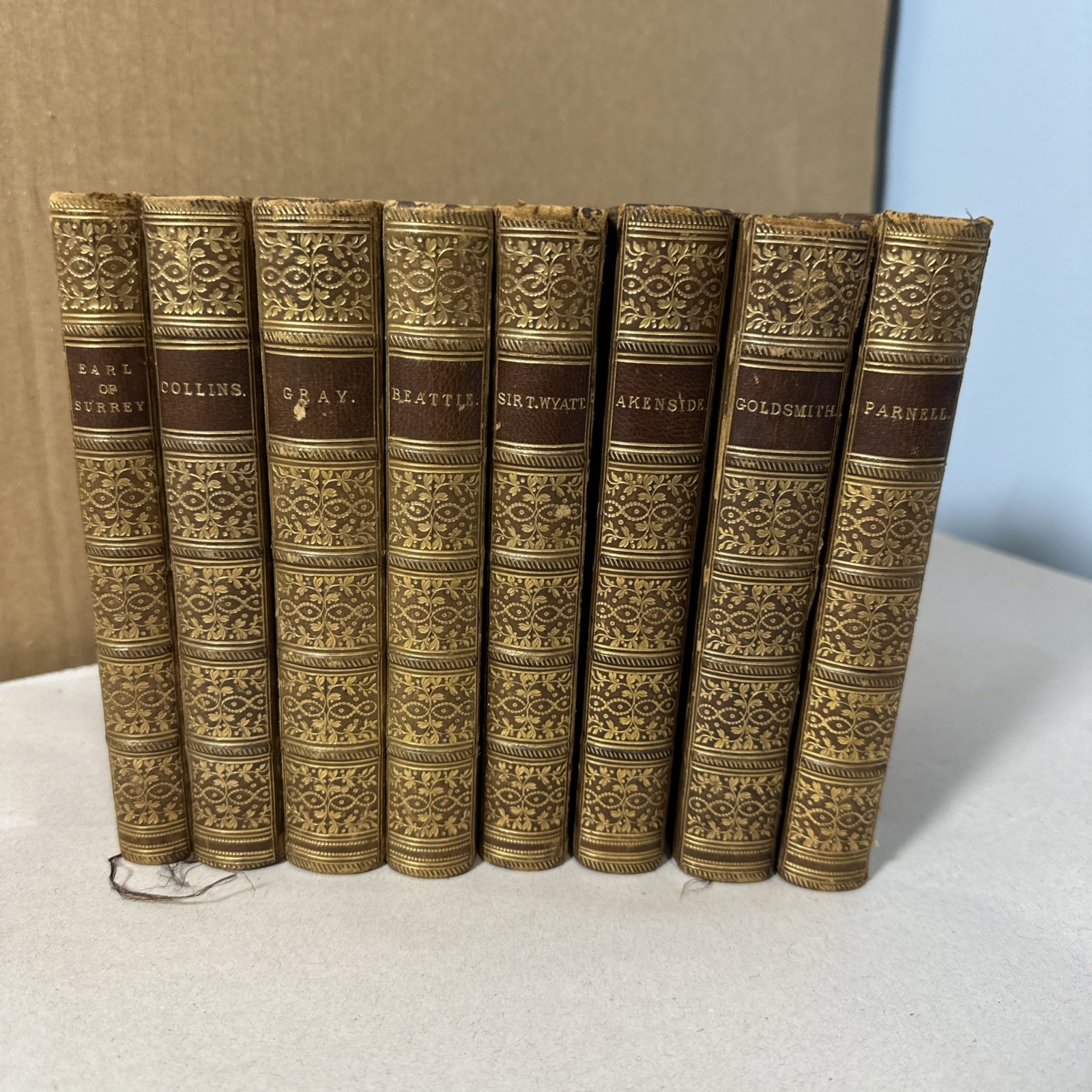 The Aldine Edition British Poets 8 Volumes Fine Leather Books London Pickering