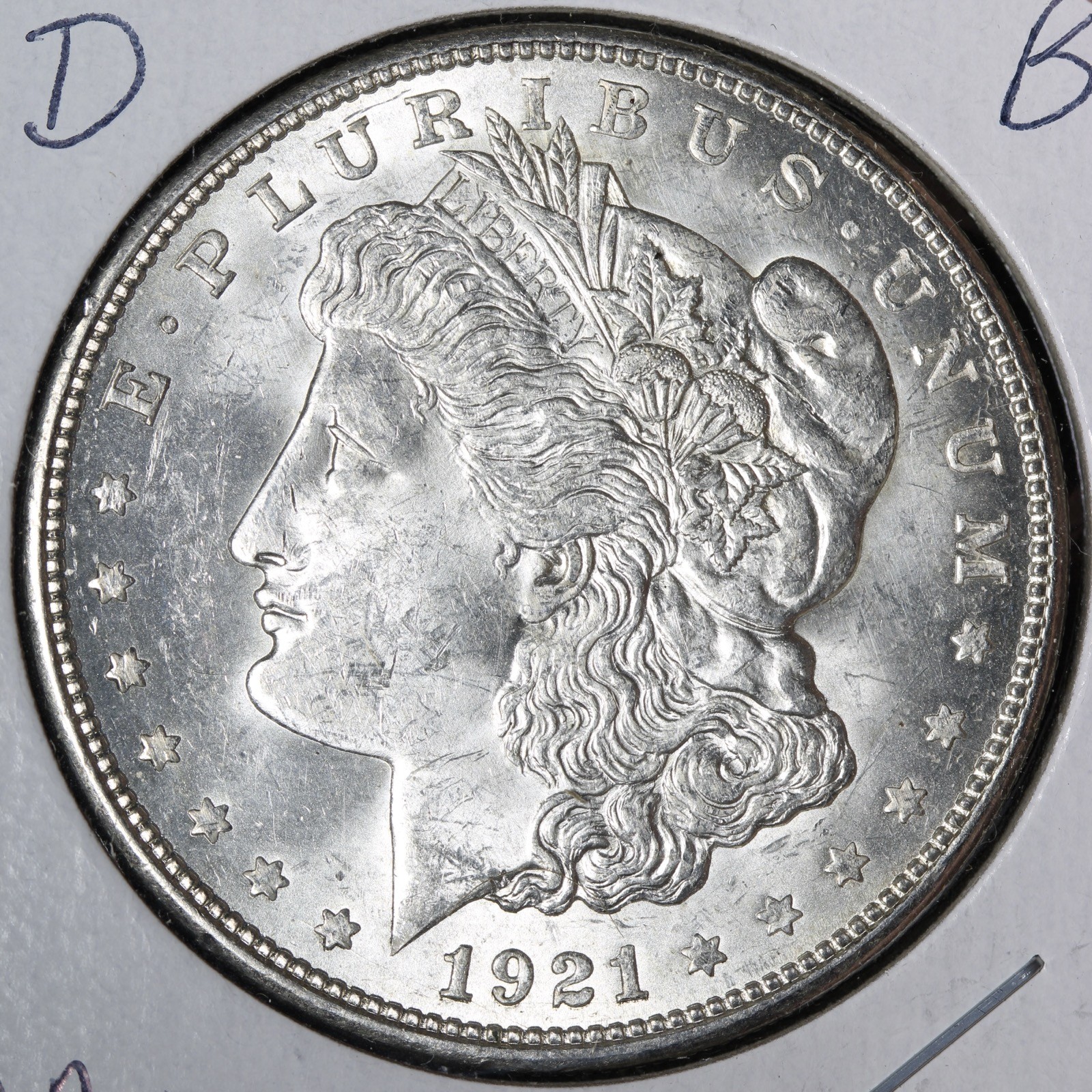 1921-D Morgan Silver Dollar BU UNCIRCULATED MS E393 QAET