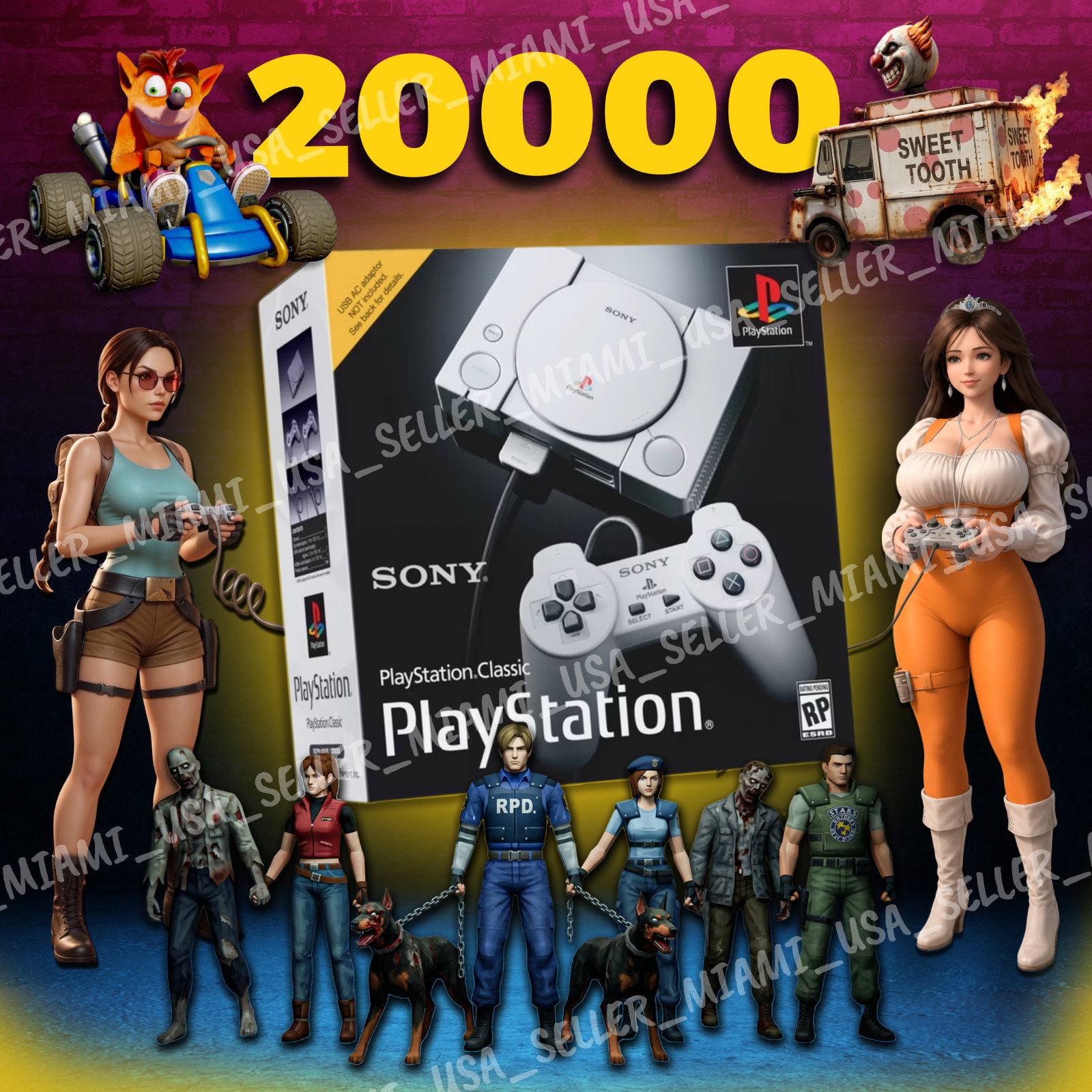 2018 Sony PlayStation Classic Mini HDMI Game Console 20K with Power Adapter 2018 Sony PlayStation Classic Mini HDMI Game Console 20K with Power Adapter
