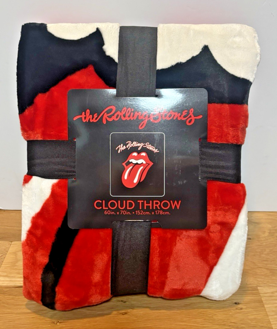 The Rolling Stones Cloud Throw \ Blanket | 60in x 70in | Brand New in Package | 