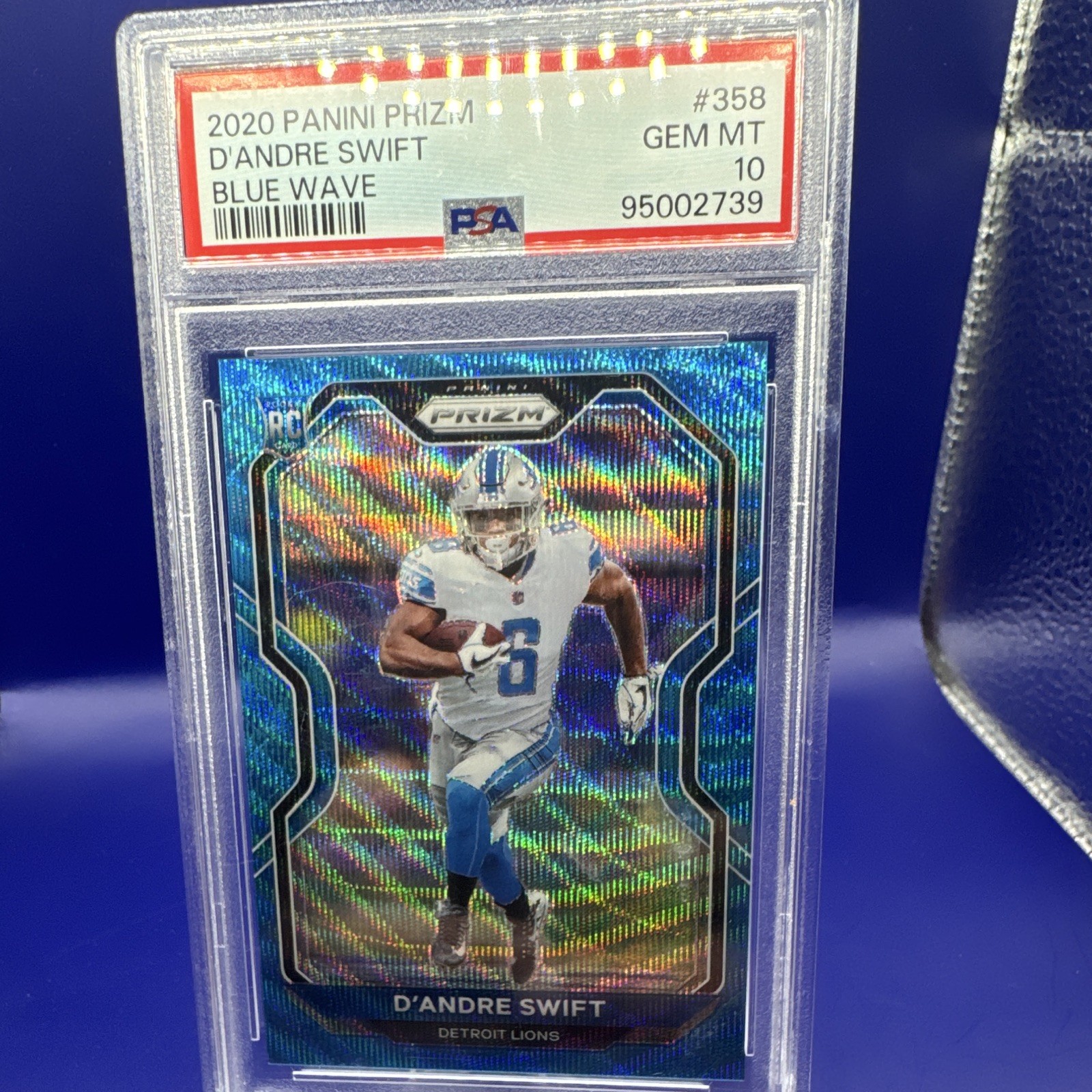 Panini 2020 Prizm D'Andre Swift RC Blue Wave Prizm /199 #358 PSA 10 Lions Panini 2020 Prizm D'Andre Swift RC Blue Wave Prizm /199 #358 PSA 10 Lions
