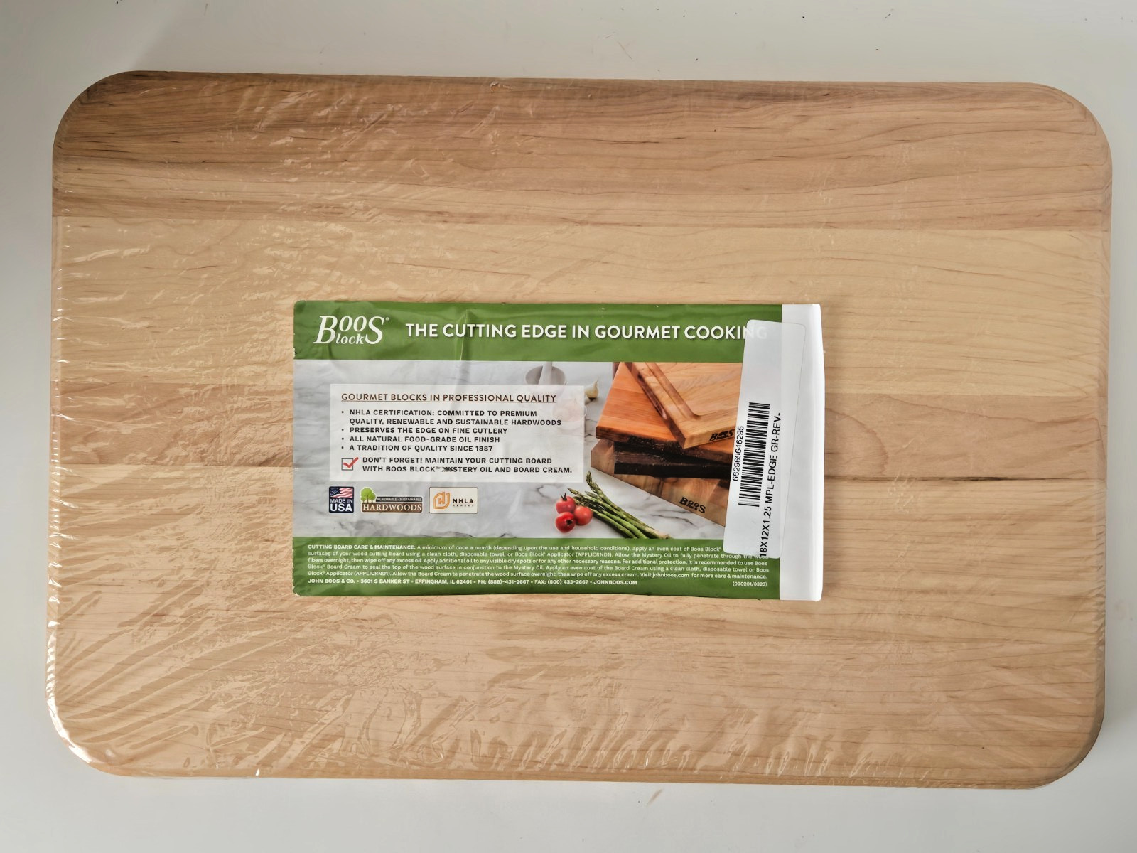 John Boos Chop-N-Slice Series Rectangular Wooden Maple Cutting Board 18x12x1.25 John Boos Chop-N-Slice Series Rectangular Wooden Maple Cutting Board 18x12x1.25