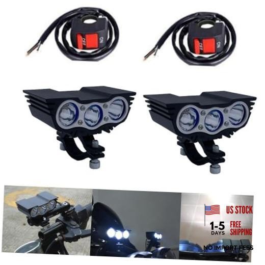 2pcs Owl Style Super Bright 30W LED Light Handlebar Auxiliary Motorcycle
