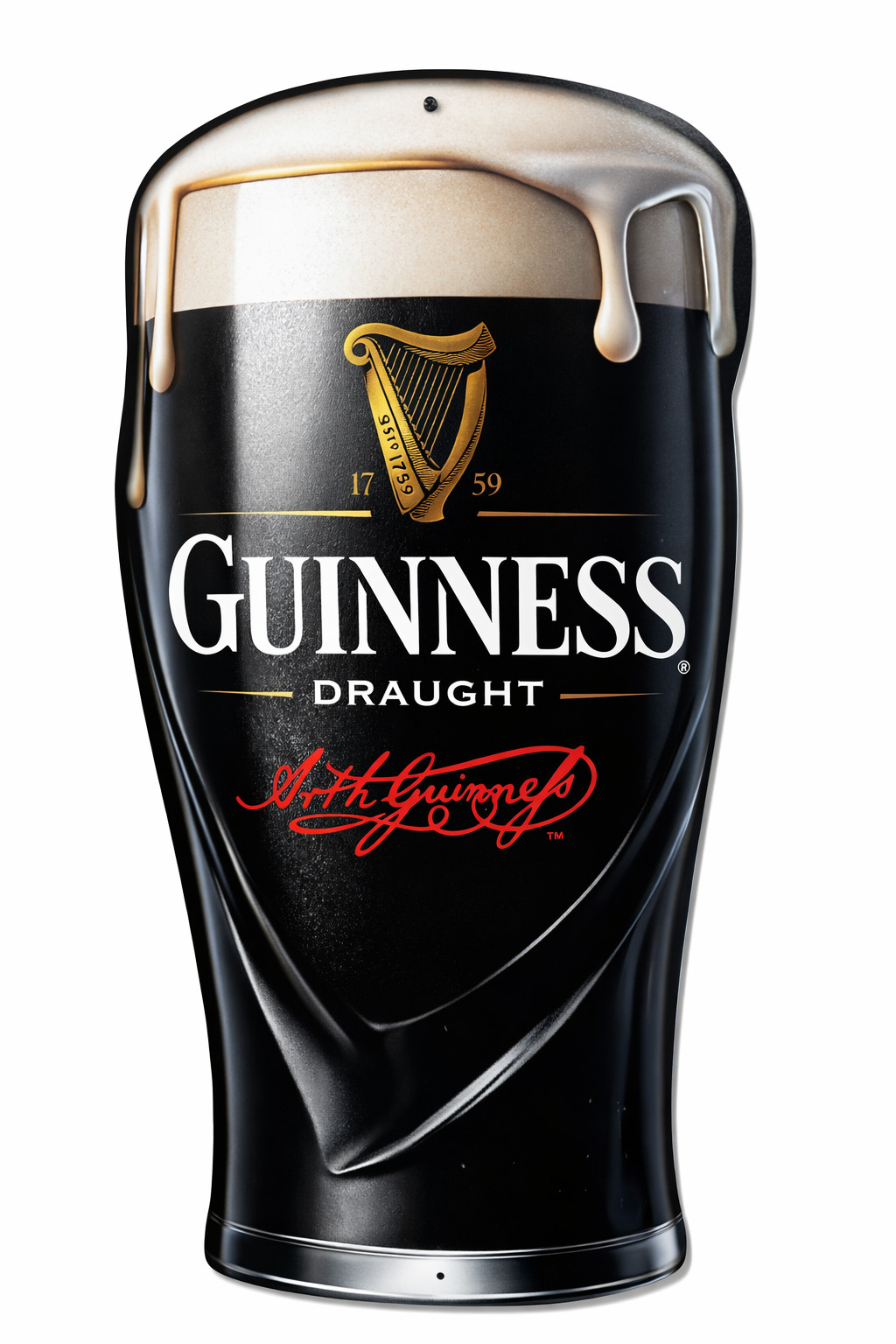 Guinness Draught Pint Metal Wall Sign Irish Pub Man Cave Bar Decor 24 inch tall Guinness Draught Pint Metal Wall Sign Irish Pub Man Cave Bar Decor 24 inch tall