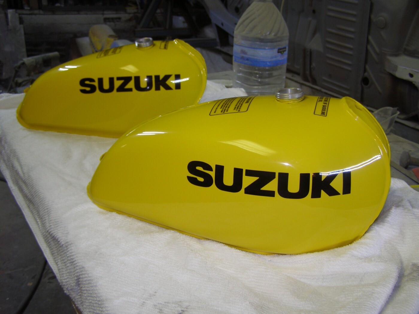 1975 1976 1977 Suzuki RM tank pre-mix & warning sticker decal set 125 250 370