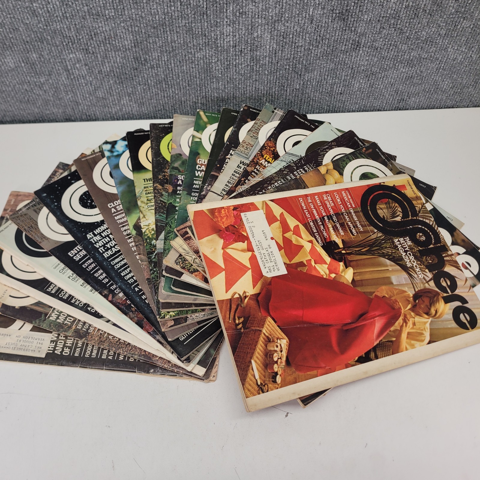 Vtg Betty Crocker Sphere Magazine Lot of 20 Women Fashion Travel  1972 - 1974