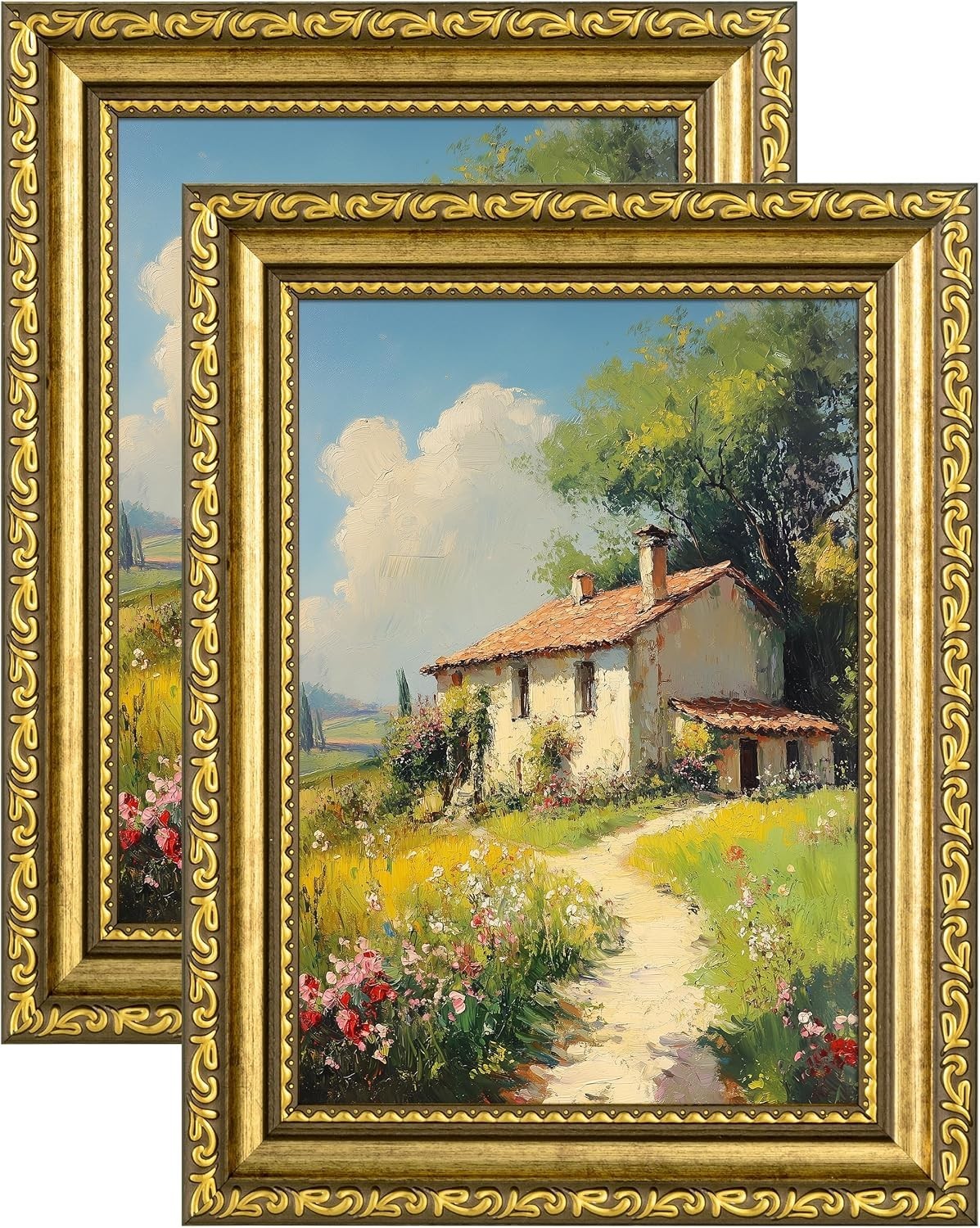 5x7 Vintage Gold Picture Frames with Glass, 2-Pack, 5x7\' In, 5x7 Vintage Gold Picture Frames with Glass, 2-Pack, 5x7\' In,
