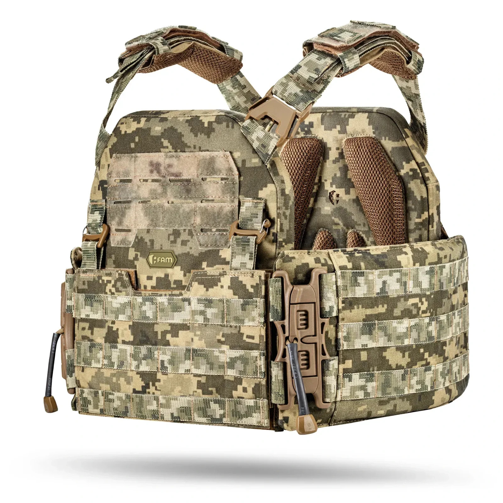 M8 Tactical Plate Carrier MOLLE Panel MM14 Pixel IRR Cordura Quick Release