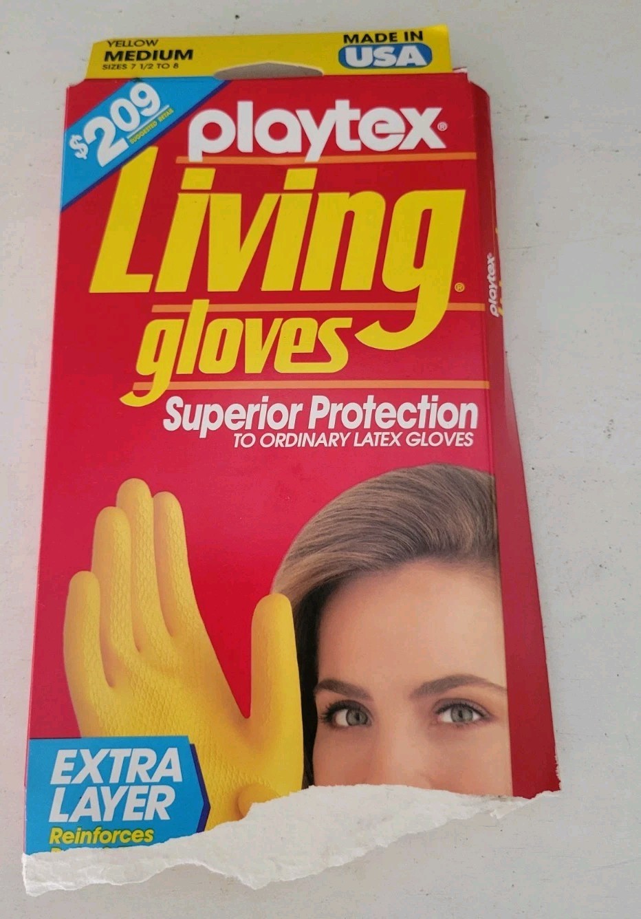 Vintage Playtex Living Gloves Cleaning Yellow Extra Long Anit Slip Grip NEW Vintage Playtex Living Gloves Cleaning Yellow Extra Long Anit Slip Grip NEW
