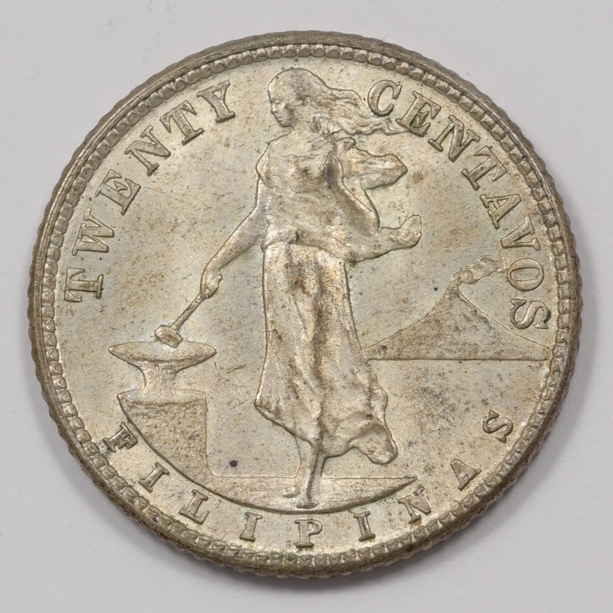 Philippines 1944-D Commonwealth 20 Centavos Silver P151417