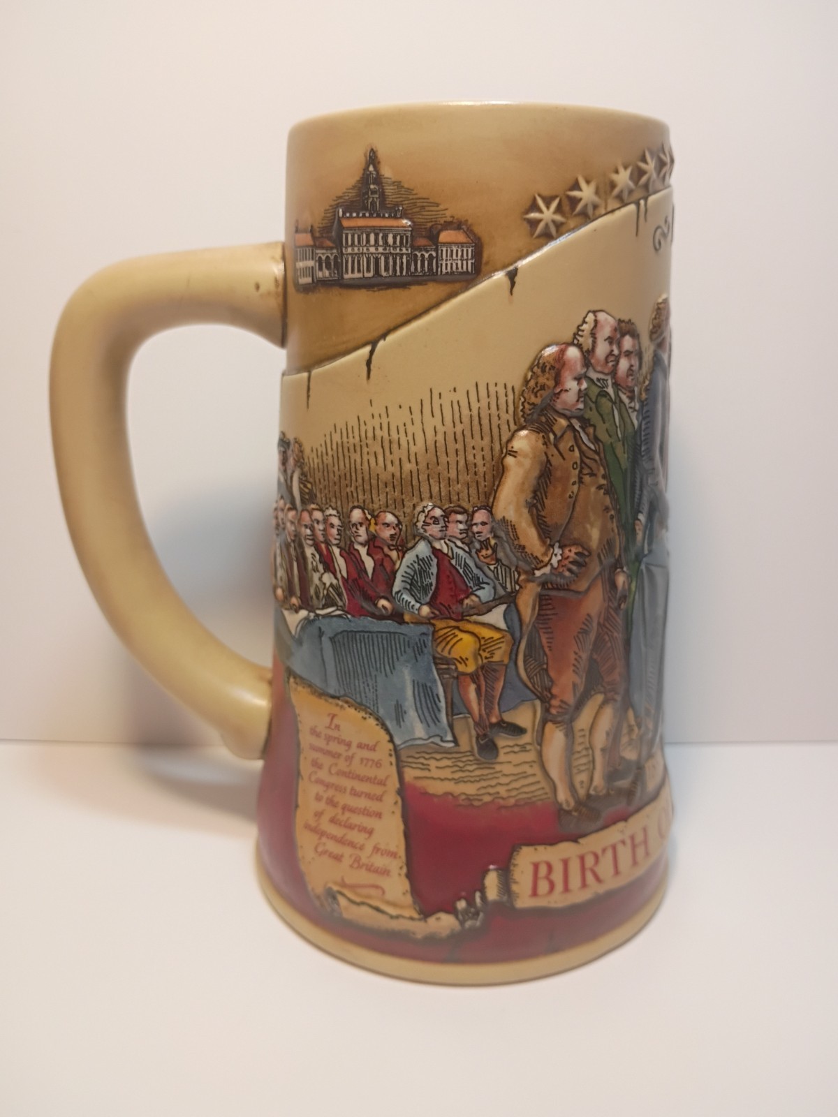 Vintage 1992 Miller High Life “Birth of a Nation” Beer Stein Mug - 2nd In Series Vintage 1992 Miller High Life “Birth of a Nation” Beer Stein Mug - 2nd In Series