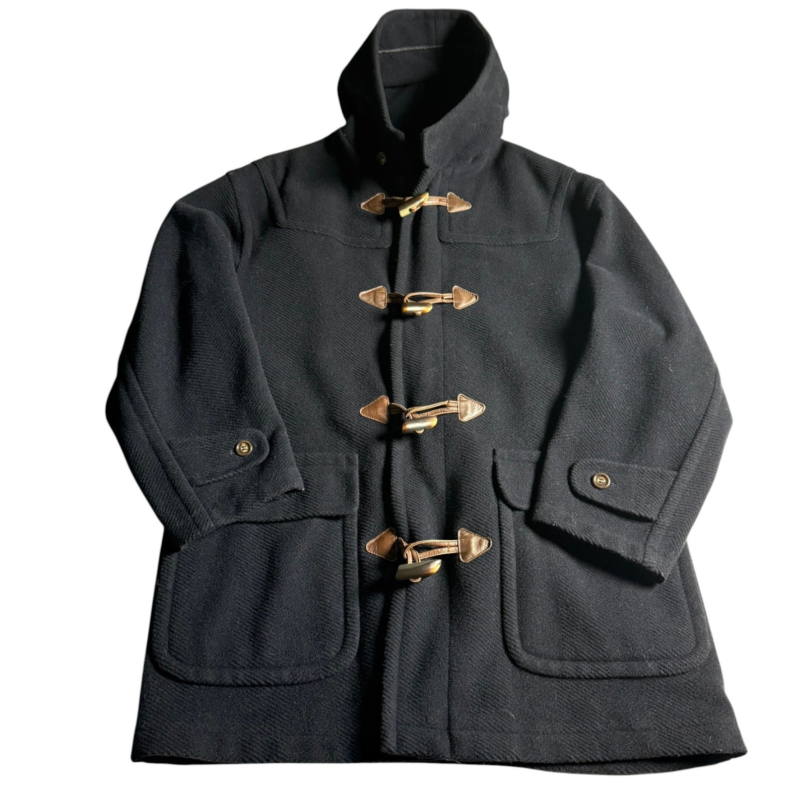Vintage 1980s Schneiders Salzburg Men’s Wool Cashmere Duffle Coat Navy US 36