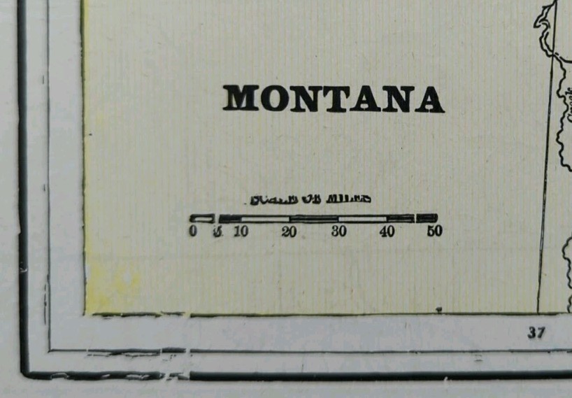 Vintage 1900 MONTANA Map 22\