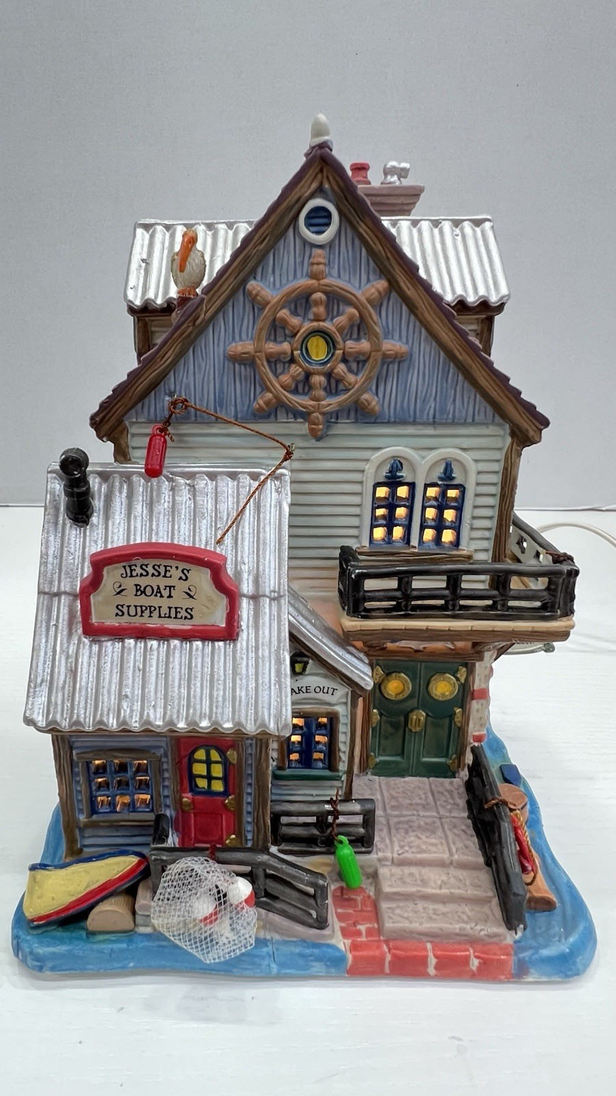 Lemax Plymouth Corners “Jesse’s Boat Supplies & Restaurant” 85698 RARE & NEW  