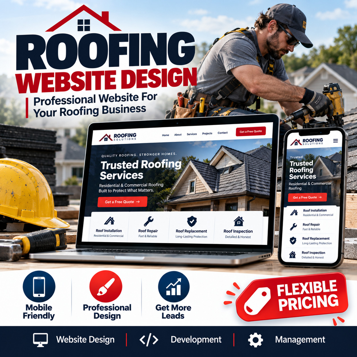 Roofing Website Design Service | Roofer Contractor Web Design & Development