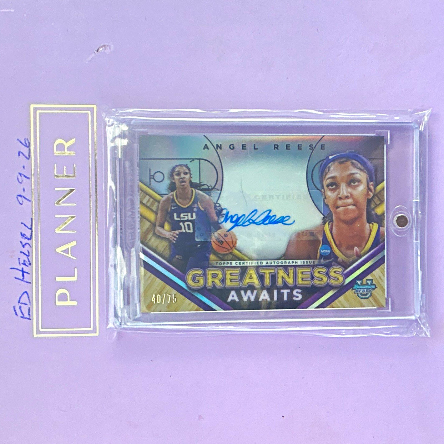 Topps Angel Reese 2023-24 Bowman Univ Best Greatness Awaits Auto /75 GAA-AR