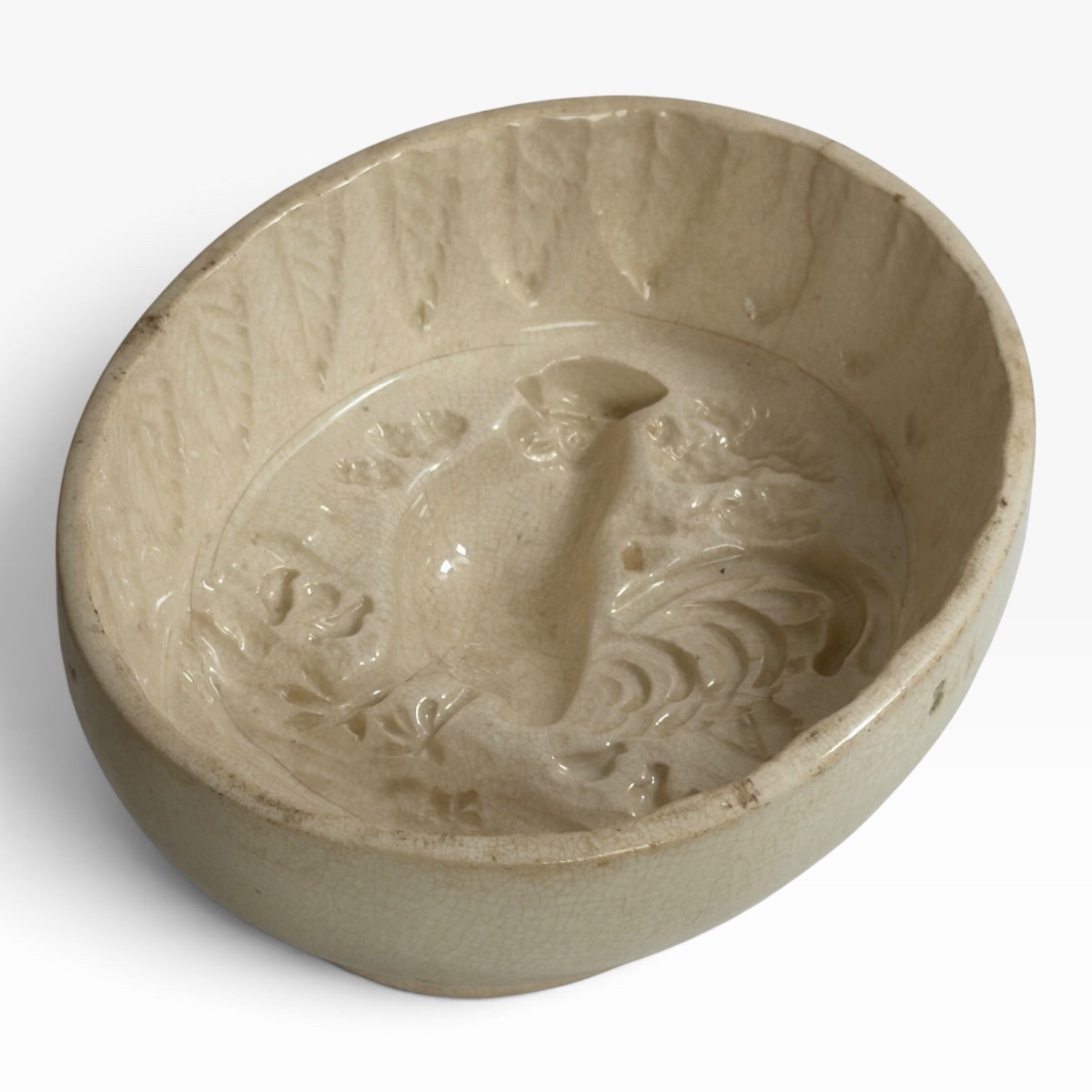 Rare Antique C. Wedgwood Creamware Rooster Jelly Mould Kitchen Decor 1820s UK Rare Antique C. Wedgwood Creamware Rooster Jelly Mould Kitchen Decor 1820s UK