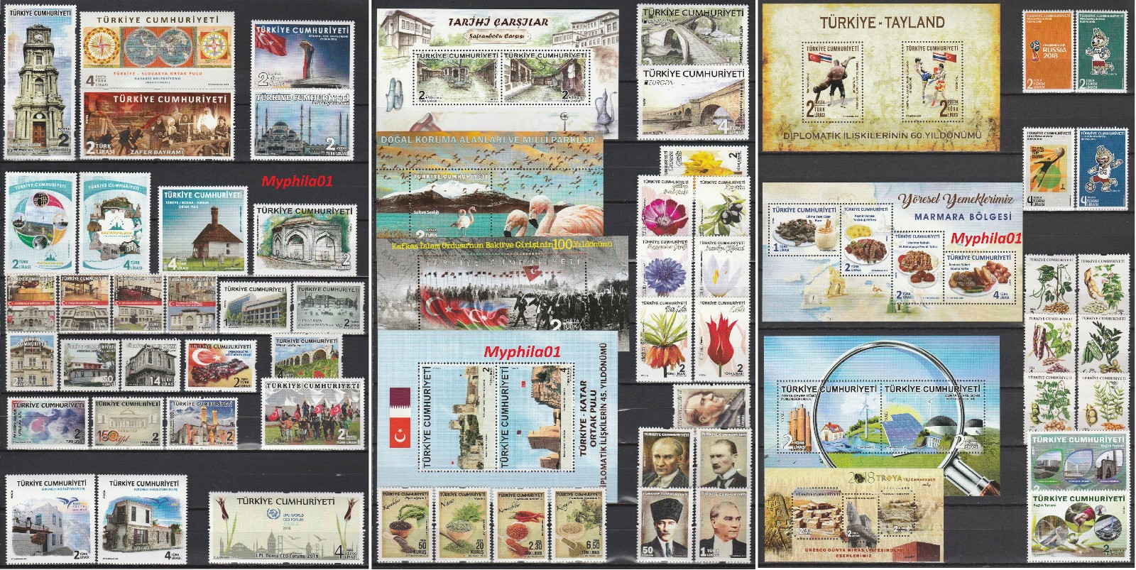 Turkey, Turkiye - 2018 / Complete Year Set + İncludes Officials Series ** MNH Turkey, Turkiye - 2018 / Complete Year Set + İncludes Officials Series ** MNH