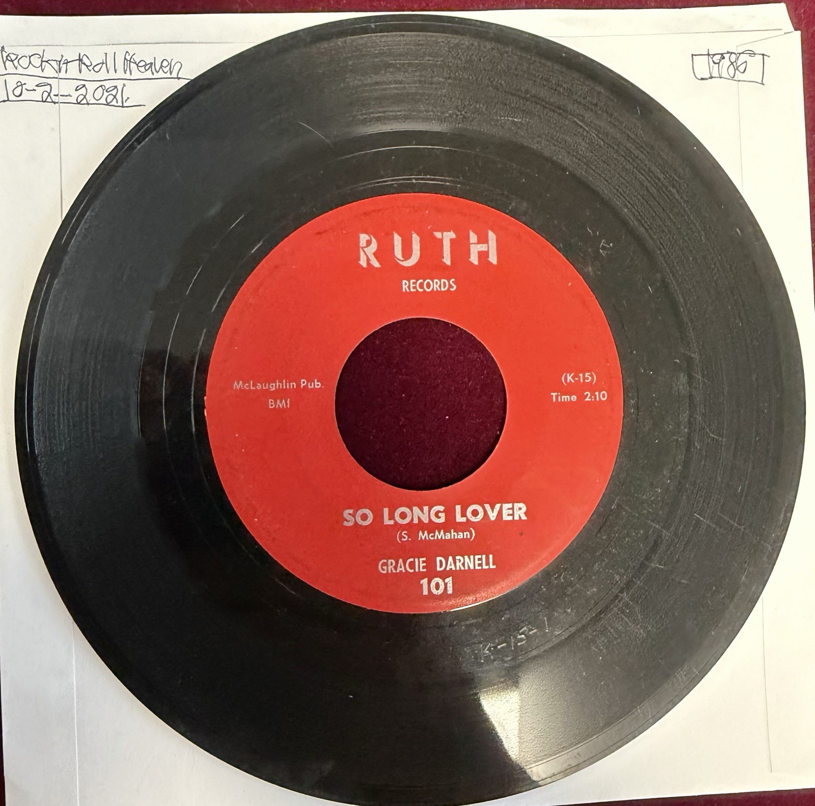Gracie Darnell - So Long Lover / The Bad Guys Northern Soul 45 60’s 7” Rare