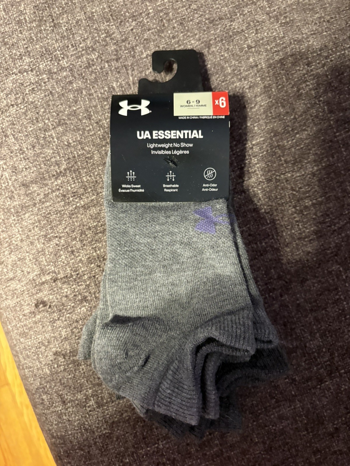 Under Armour UA Essential No Show Socks 6 Pair Women 6- 9 No Show Under Armour UA Essential No Show Socks 6 Pair Women 6- 9 No Show