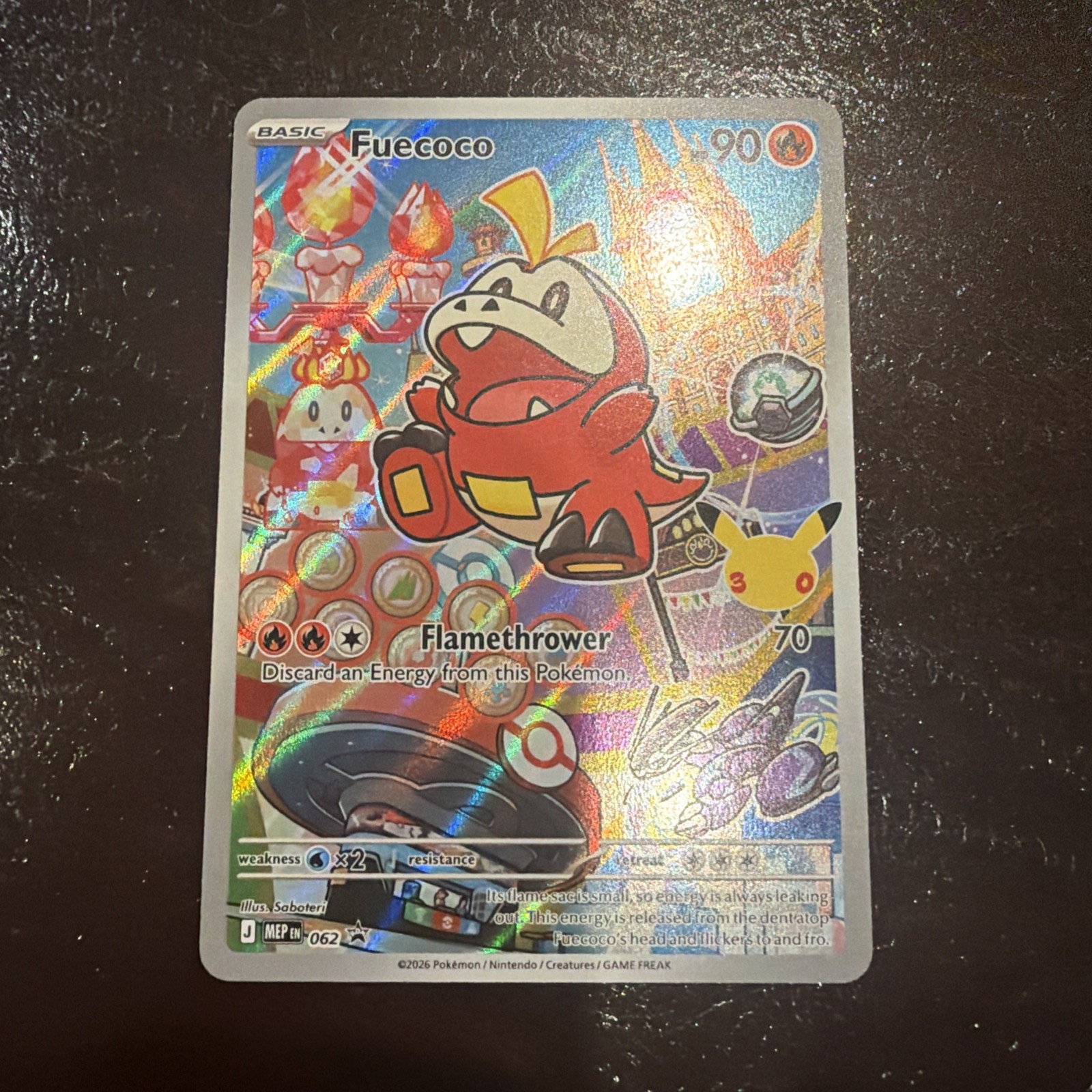 Pokémon Fuecoco Holo Promo 062 first partner illustration 30th anniversary ENG Pokémon Fuecoco Holo Promo 062 first partner illustration 30th anniversary ENG