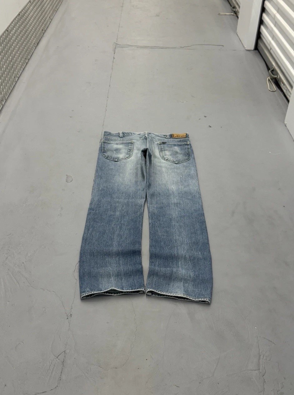 Vintage 1970s Lee Riders Faded Straight Jeans Talon Zipper 34x32 Vintage 1970s Lee Riders Faded Straight Jeans Talon Zipper 34x32