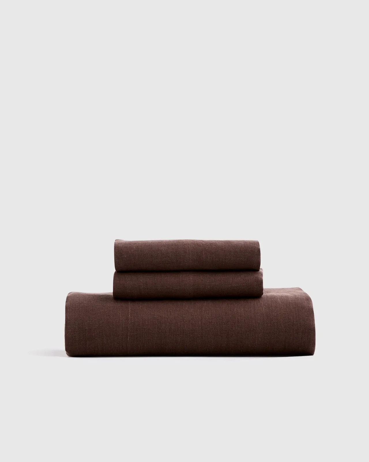 Quince 100% European Linen Fitted Sheet Set 3 piece Cal King Espresso NWOT