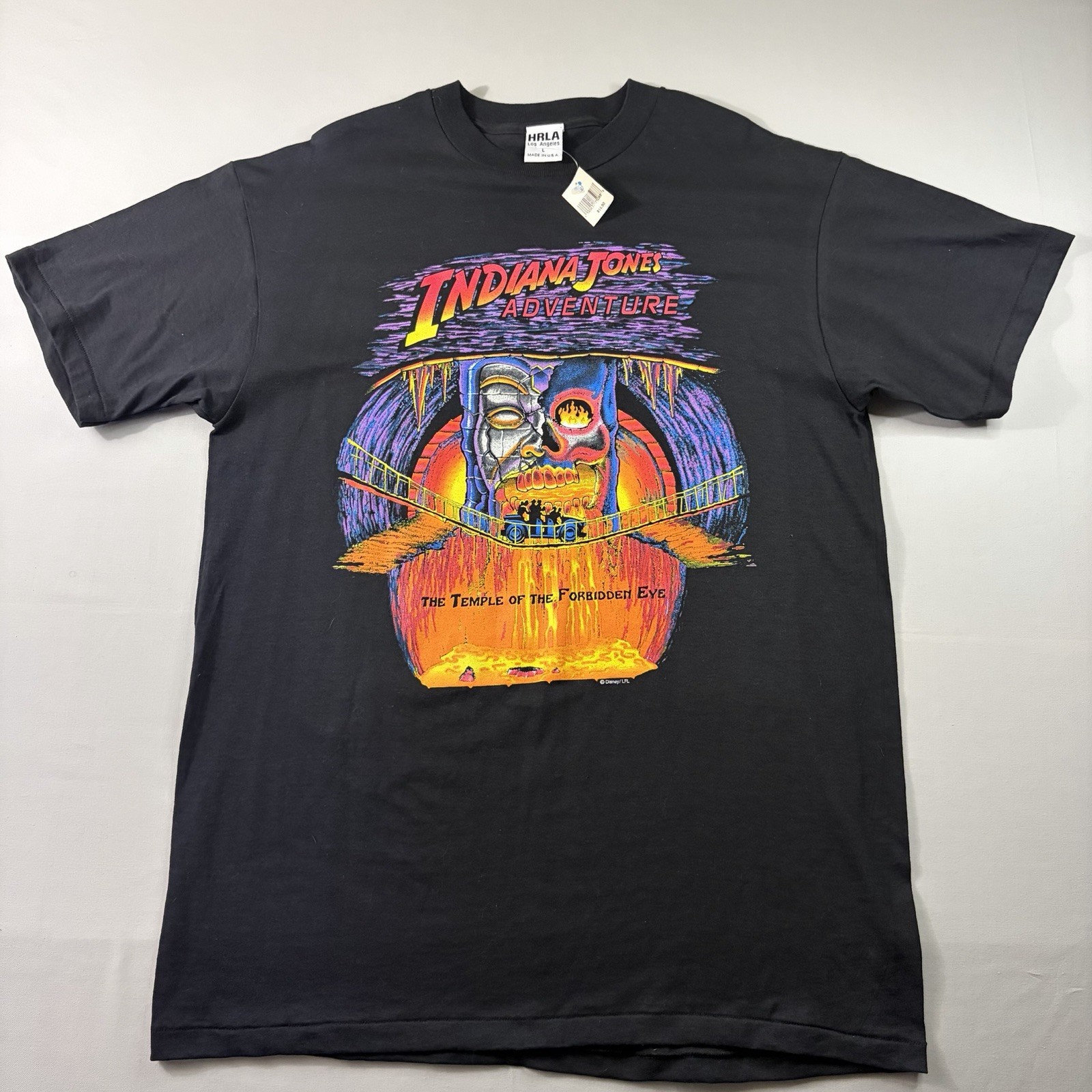 Disney Indiana Jones Adventure Temple Of The Forbidden Eye 90s Mens L Shirt NWT Disney Indiana Jones Adventure Temple Of The Forbidden Eye 90s Mens L Shirt NWT