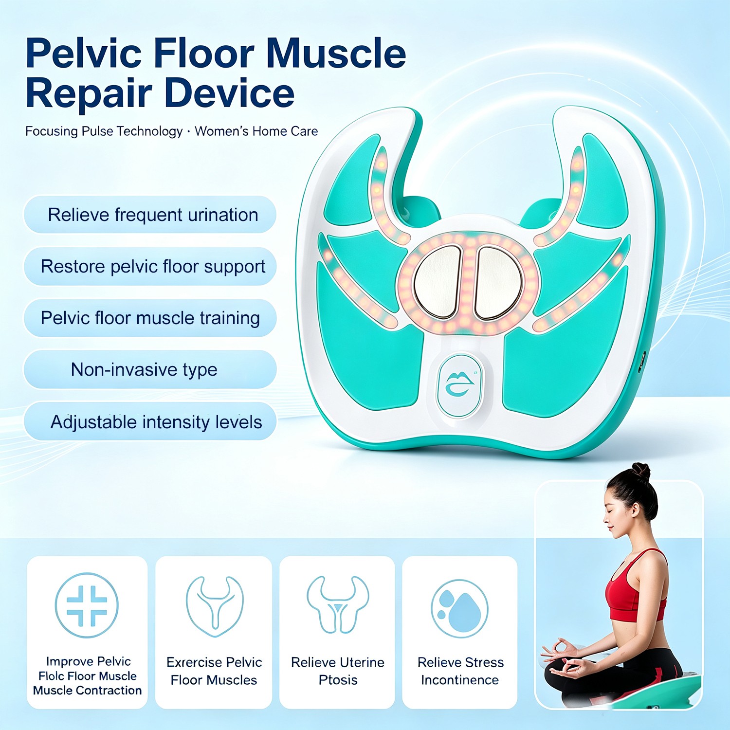 EMS Pelvic Floor Muscle Postpartum Postnatal Exercise Repair Butt Lifting Home