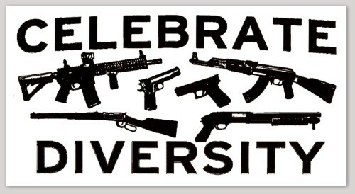 CELEBRATE DIVERSITY BUMPER STICKER gun rights 2nd amendment nra trump 2024 CELEBRATE DIVERSITY BUMPER STICKER gun rights 2nd amendment nra trump 2024