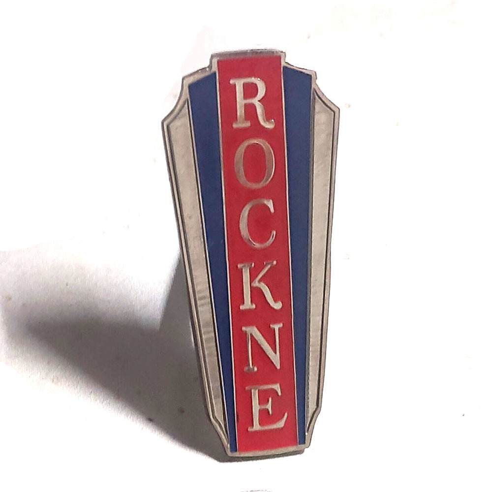 Early 1930s Studebaker Knute Rockne Hood Emblem Badge Brass Chrome