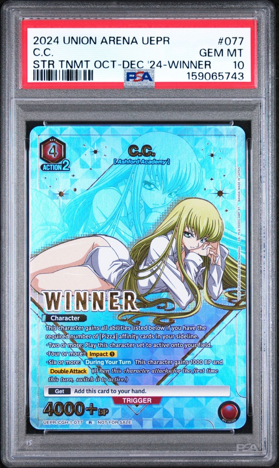 2024 UNION ARENA UEPR-PROMOS #077 C.C. PSA 10 2024 UNION ARENA UEPR-PROMOS #077 C.C. PSA 10