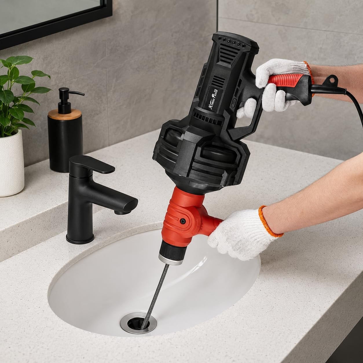 Xtremepowerus Handheld Portable Auto Feed Snake Drain Auger Corded Operated Uncl